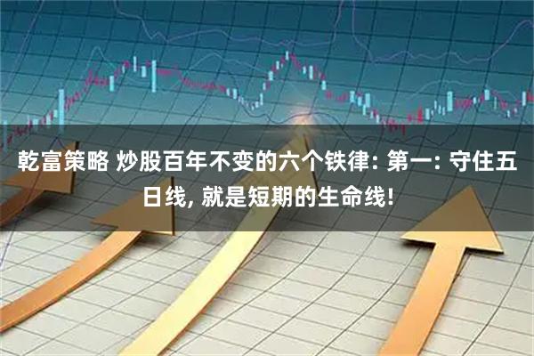乾富策略 炒股百年不变的六个铁律: 第一: 守住五日线, 就是短期的生命线!
